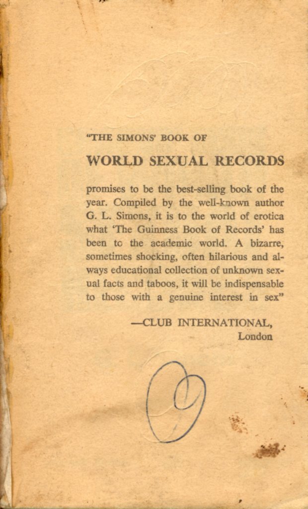 Simons' Book of World Sexual Records, The